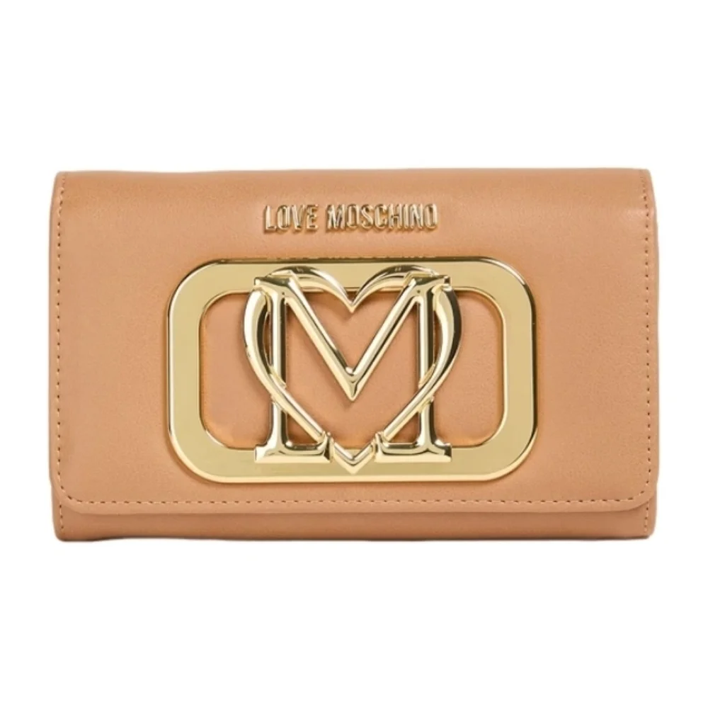 Love Moschino Gold Wallet Sand Beige NWT